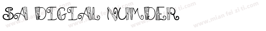 sa digial numder字体转换